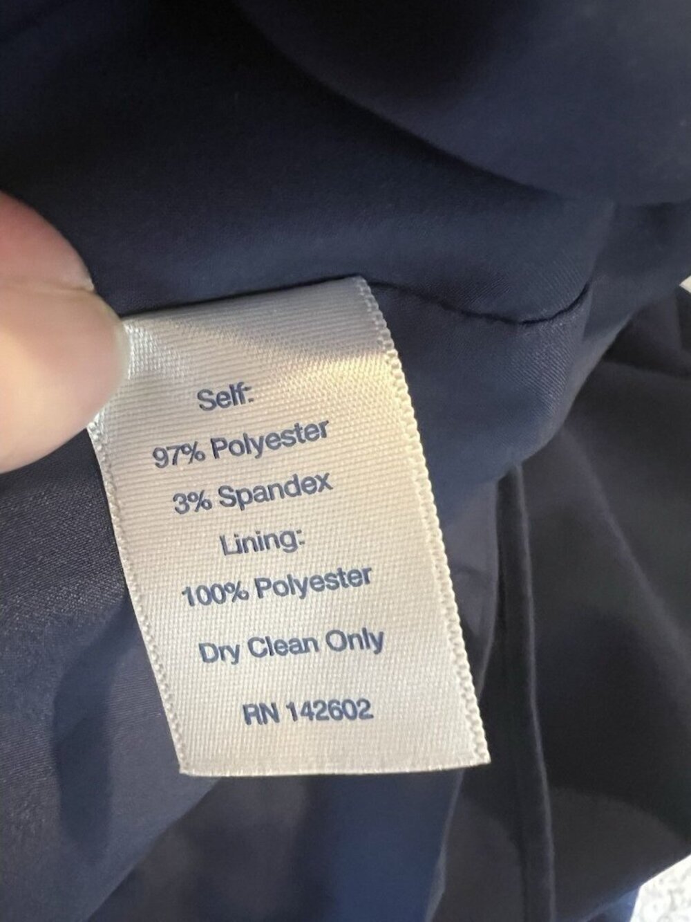 Sail to Sable Navy Dress XS High Neck Draped Collar Button Back Lined Preppy NWT - Picture 13 of 13
